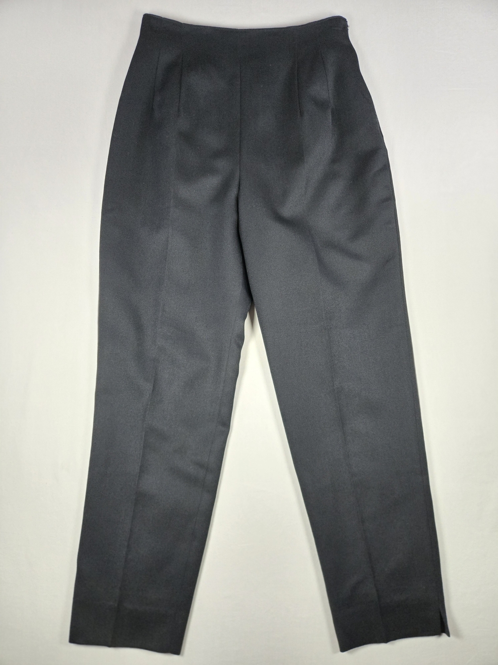 Vtg 90s Harve Benard Gray Wool Pleated Trousers 12 Dark Academia Corporate Sleek